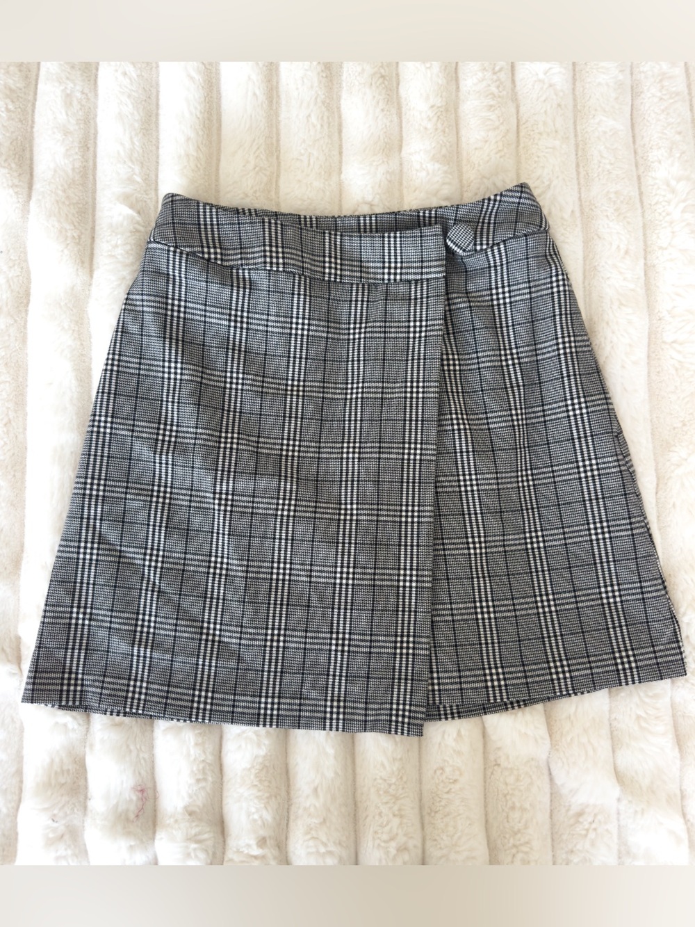 A New Day Chic Plaid Wrap Skirt